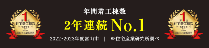 年間着工棟数 No.1