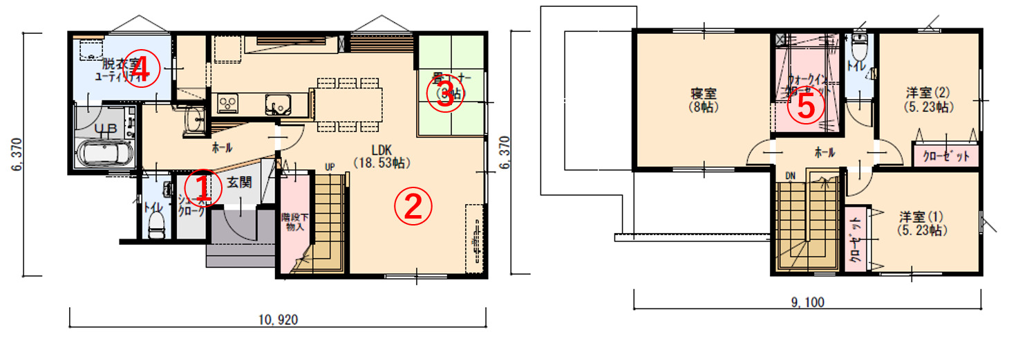 子育て家族におススメな二階建ての家