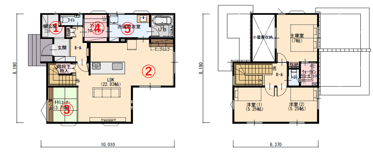 家族のことを考えた回遊動線バッチリの家