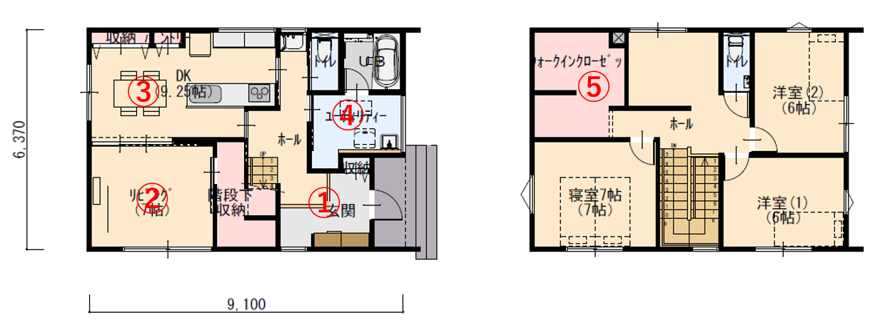 家族が自然と集まるリビングの家