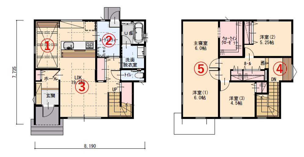 リビングドアを開ければ広いLDKと大開口の窓のある家
