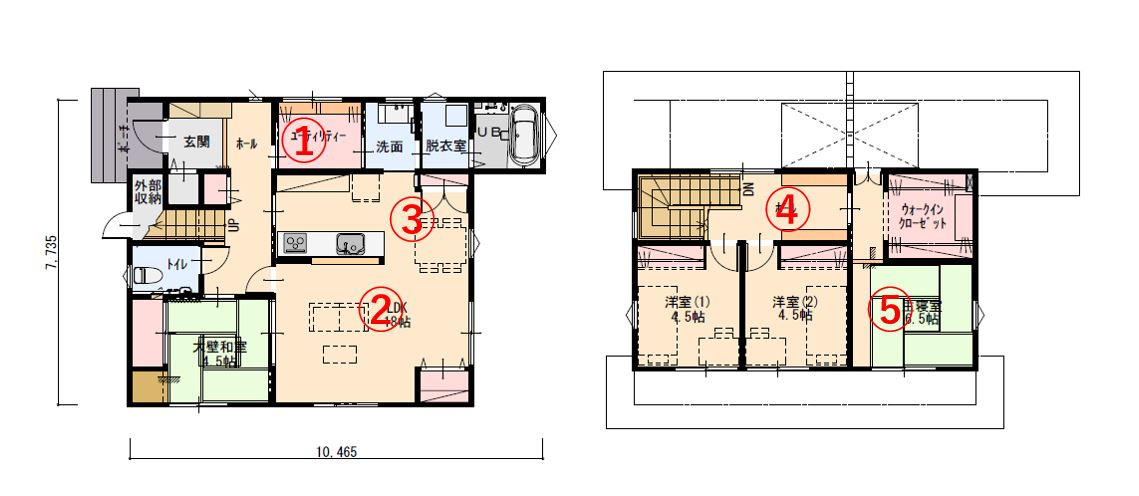 どこからも家族が触れ合える広々LDKの家