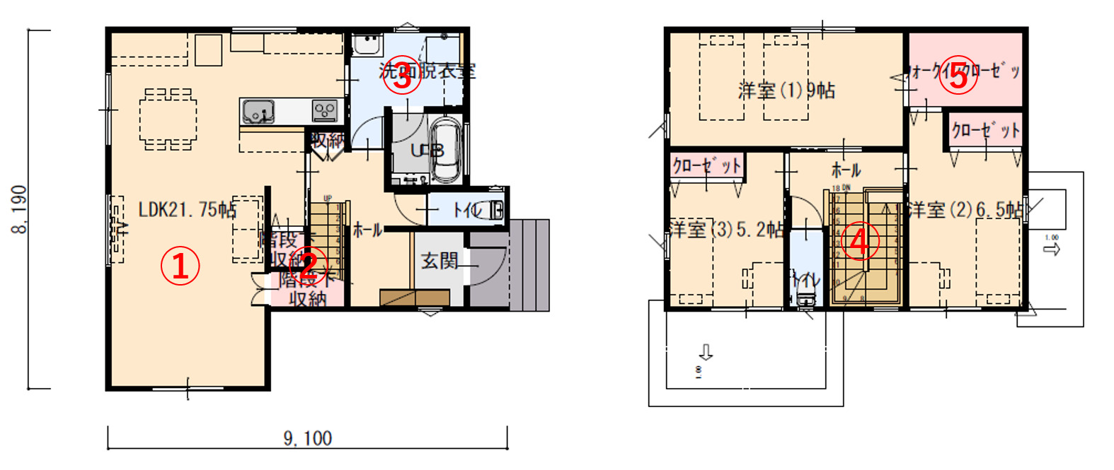 広々LDKとリビング収納でスッキリと見える家