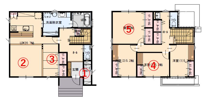 子育て家族が暮らしやすい畳コーナーのある充実収納の家
