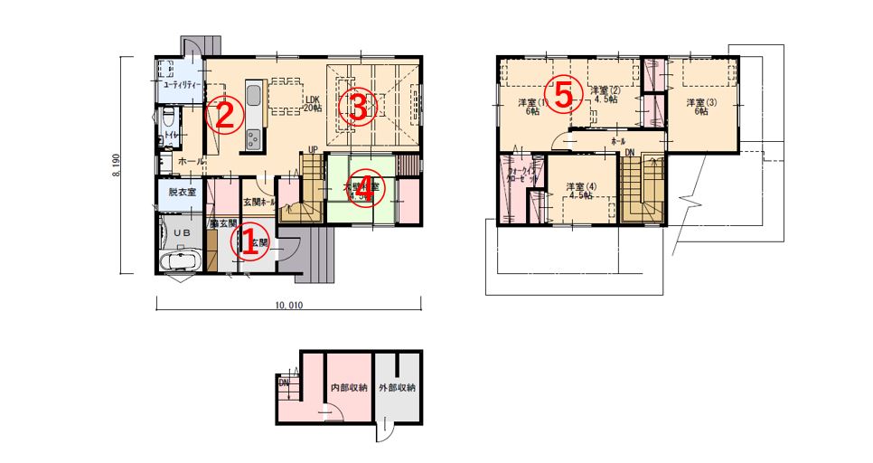 スムーズな導線にフレキシブル洋室でライフスタイルに合わせて変化する家