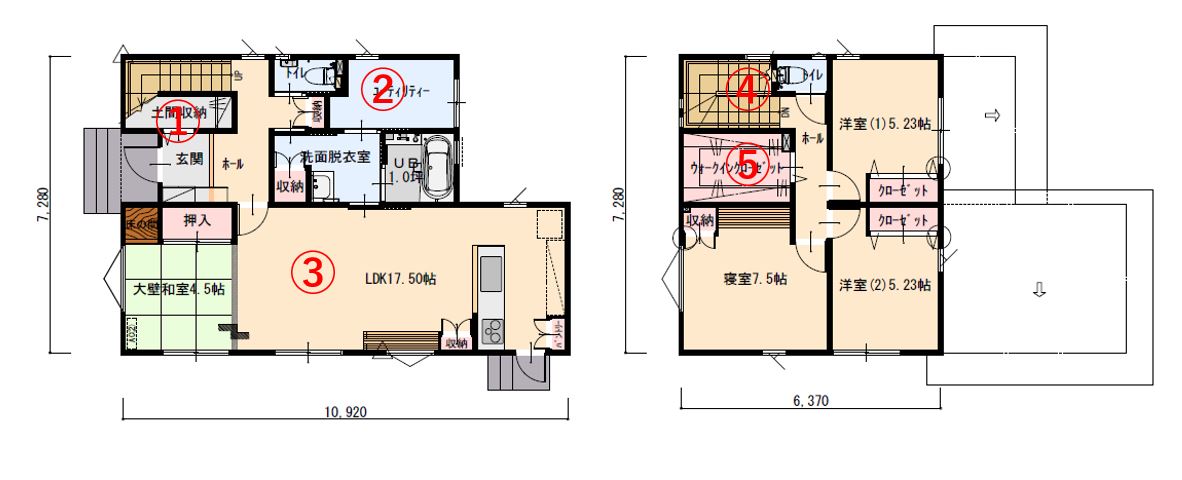 一直線のLDKで家族とのコミュニケーションも捗り開放感もある家