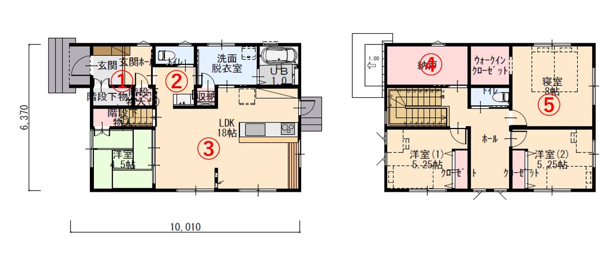 新生活様式の間取りを採用したお帰り洗面台に玄関収納もある家