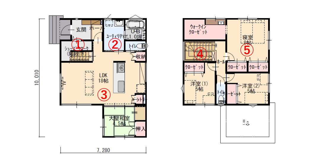 空間を上手に活用した階段下土間収納と各部屋収納でスッキリとした家