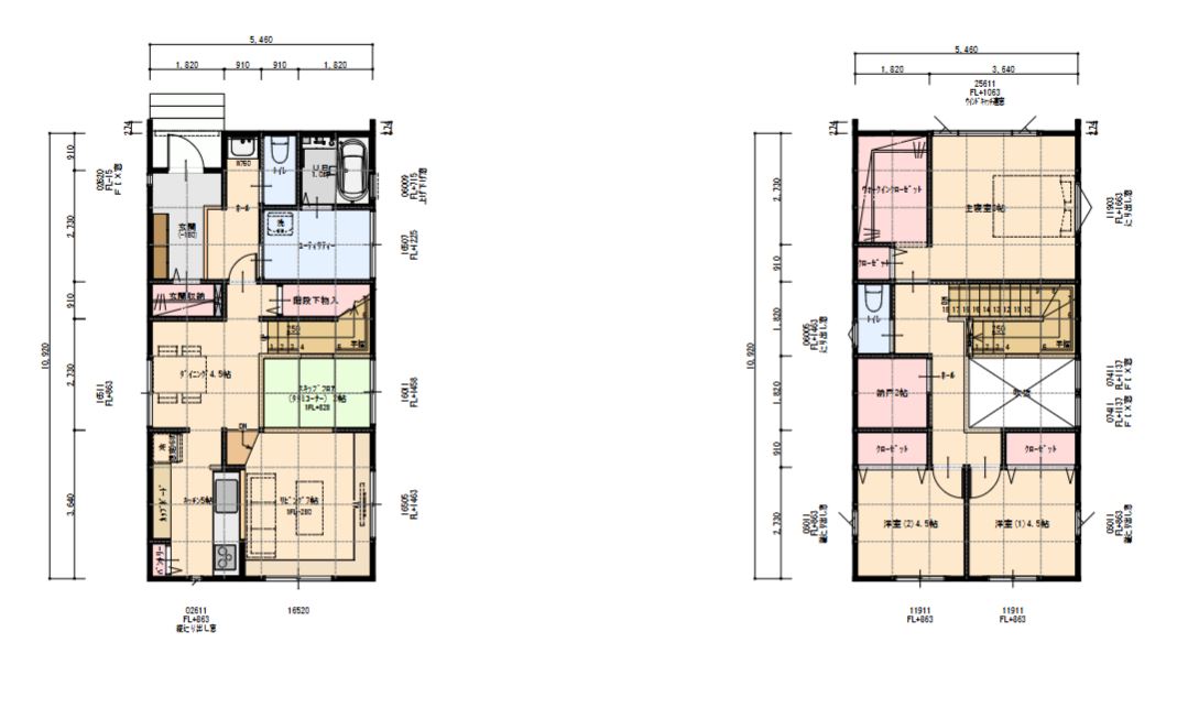 2階に広々ウォークインクローゼットを設けた子育て家族に人気の家