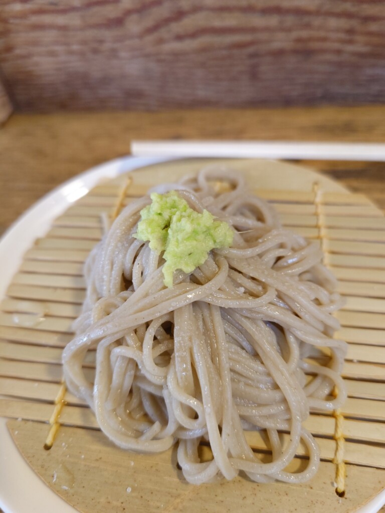 わさびでいただくお蕎麦